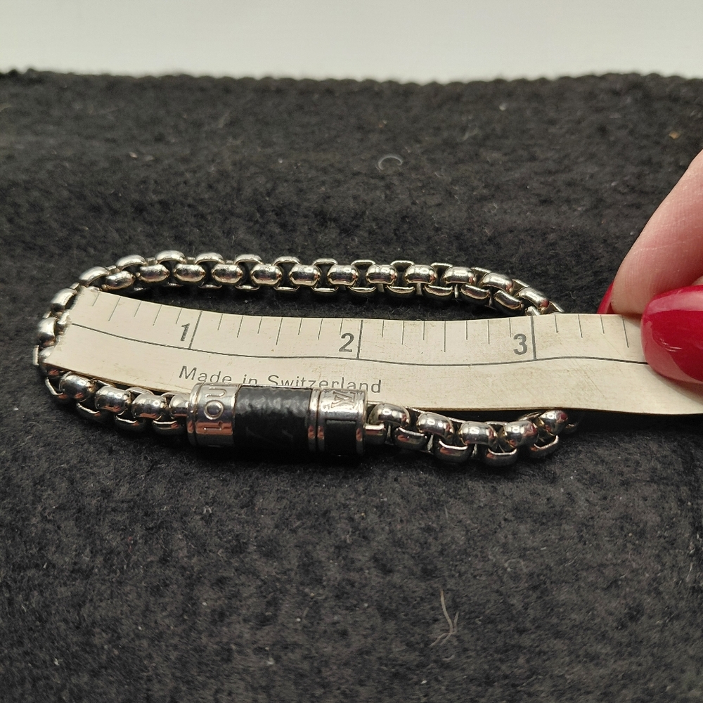 Louis Vuitton  M62592 Silver Bracelet Chain Monogram-eclipse - Picture 11 of 11
